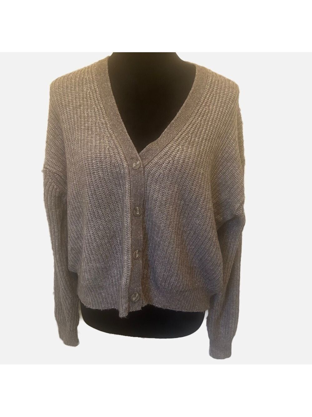 Velvet Graham & Spencer V-Neck Button-Up Women's Sweater Academic Fisherman SML